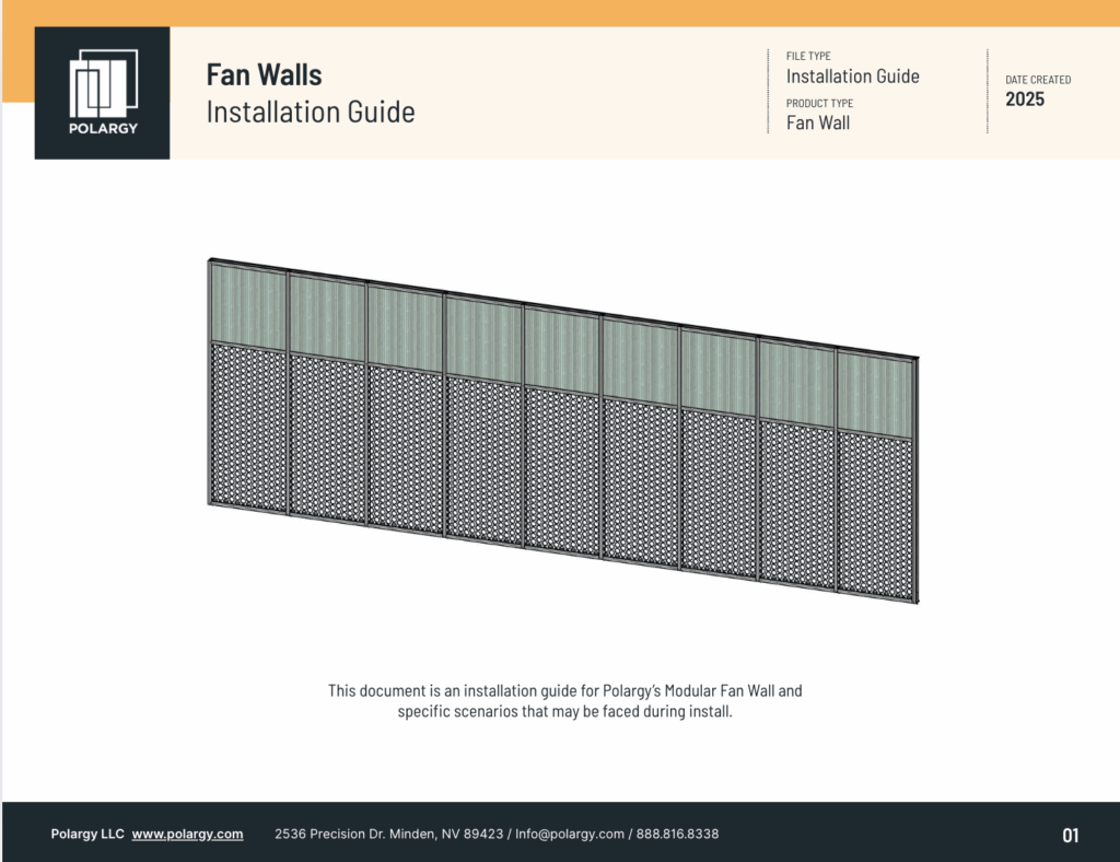 Community Wall Fans Example Fan Walls Installation Guide - Polargy