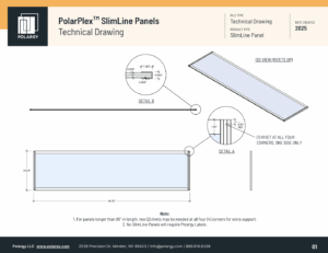 Image of PolarPlex SlimLine Panels Technical Drawing